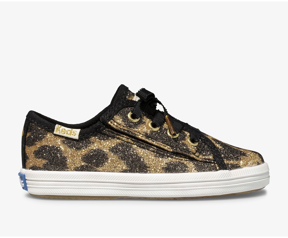 Basket Keds Enfant Leopard - Kate Spade New York Kickstart Jr. Glitter Leopard - 714-EHYBAC